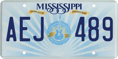 MS license plate AEJ489