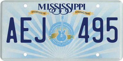 MS license plate AEJ495
