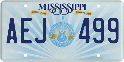MS license plate AEJ499