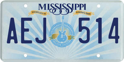 MS license plate AEJ514