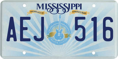 MS license plate AEJ516