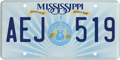 MS license plate AEJ519