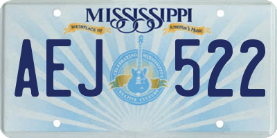 MS license plate AEJ522