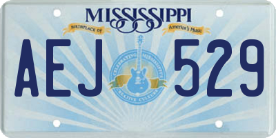 MS license plate AEJ529