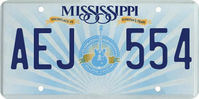MS license plate AEJ554