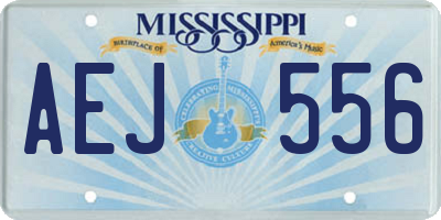 MS license plate AEJ556