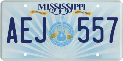 MS license plate AEJ557