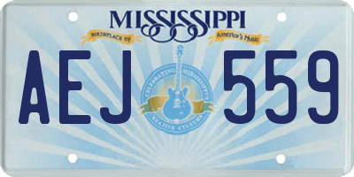 MS license plate AEJ559