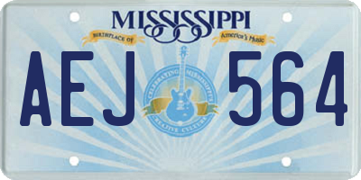 MS license plate AEJ564
