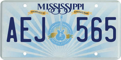 MS license plate AEJ565