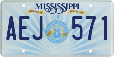 MS license plate AEJ571