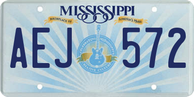 MS license plate AEJ572