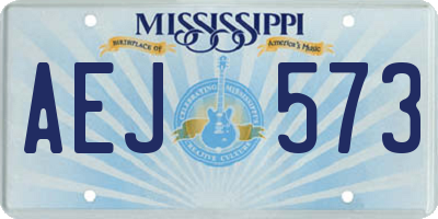 MS license plate AEJ573