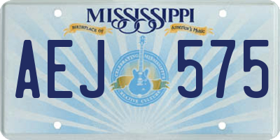 MS license plate AEJ575