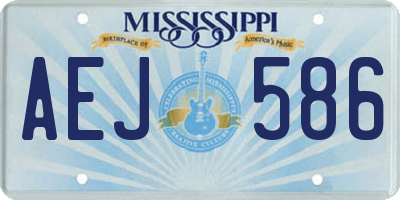 MS license plate AEJ586