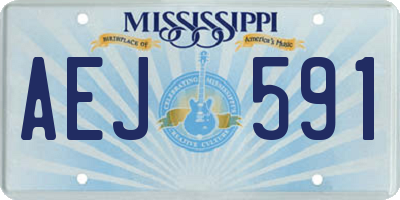 MS license plate AEJ591