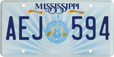 MS license plate AEJ594