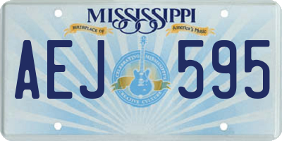 MS license plate AEJ595