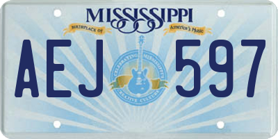 MS license plate AEJ597