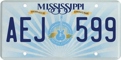 MS license plate AEJ599