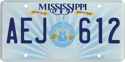 MS license plate AEJ612