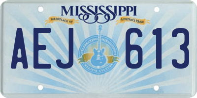 MS license plate AEJ613