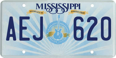 MS license plate AEJ620