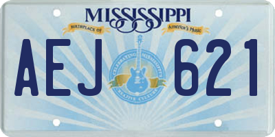 MS license plate AEJ621