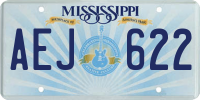MS license plate AEJ622