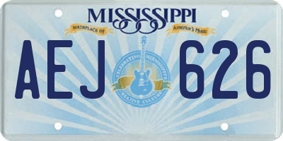 MS license plate AEJ626