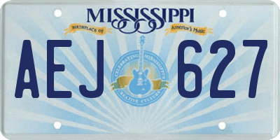 MS license plate AEJ627