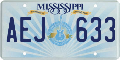 MS license plate AEJ633