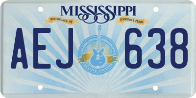 MS license plate AEJ638