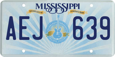 MS license plate AEJ639