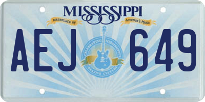 MS license plate AEJ649