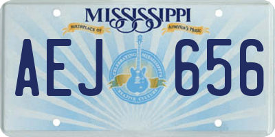 MS license plate AEJ656