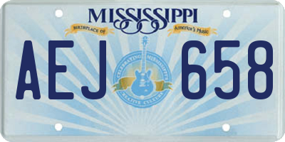 MS license plate AEJ658