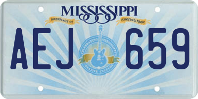 MS license plate AEJ659