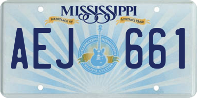 MS license plate AEJ661