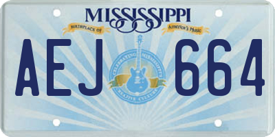 MS license plate AEJ664