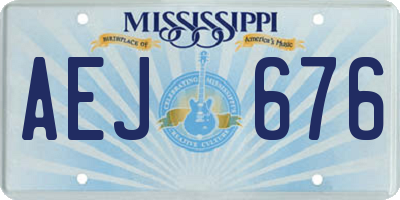 MS license plate AEJ676