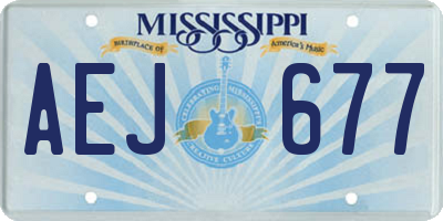 MS license plate AEJ677
