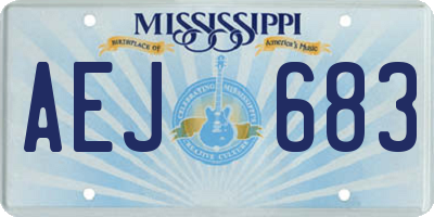 MS license plate AEJ683