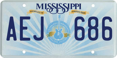 MS license plate AEJ686