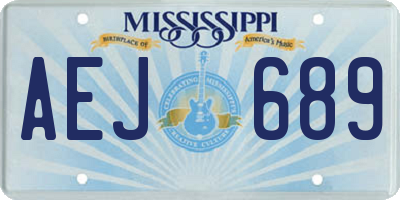 MS license plate AEJ689
