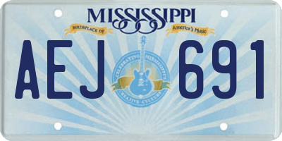 MS license plate AEJ691