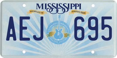 MS license plate AEJ695