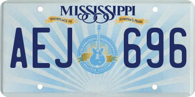 MS license plate AEJ696
