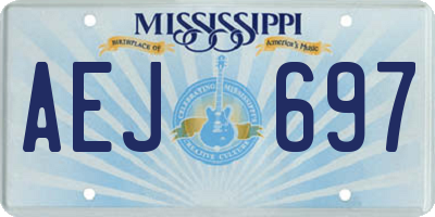 MS license plate AEJ697