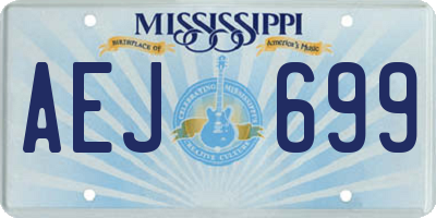 MS license plate AEJ699